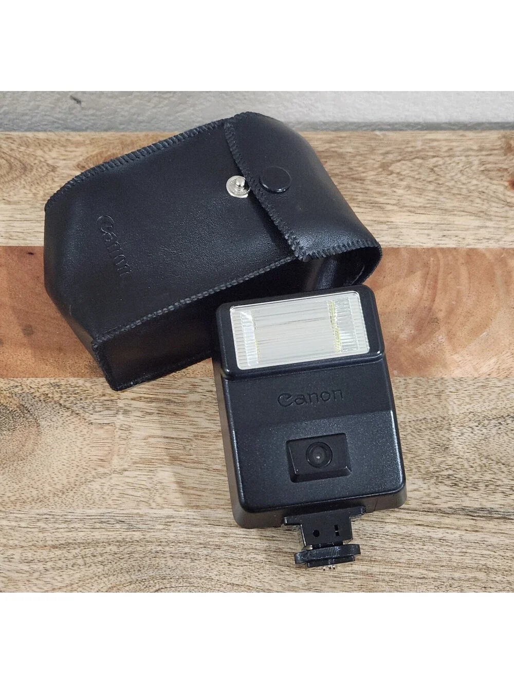 Vtg Canon Camera Speedlite 155A Flash Plug-in Flash AE-1 JAPAN with Case